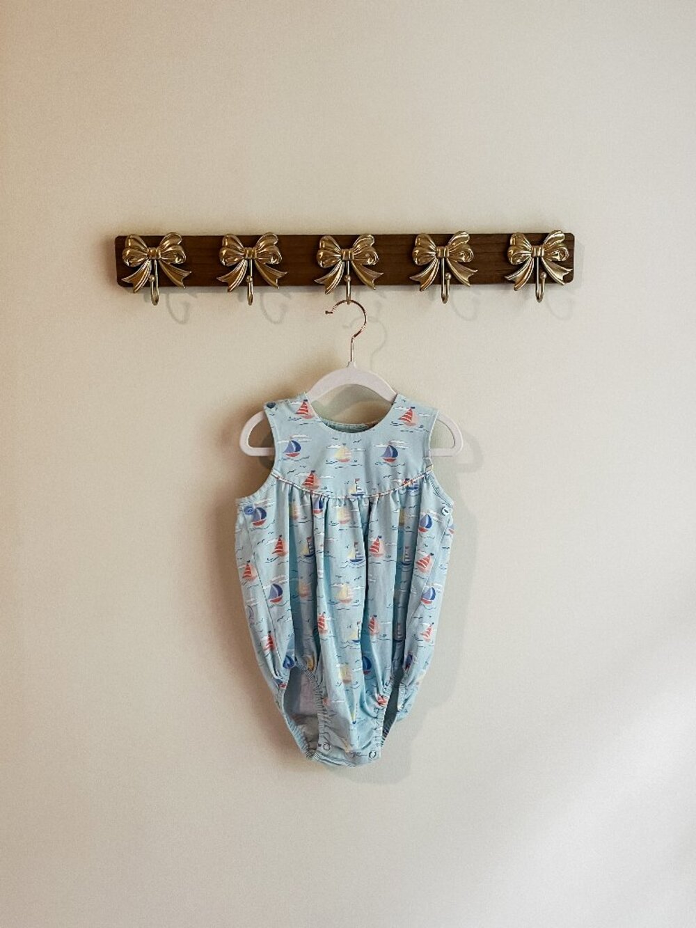 Serendipity Size 3T Sailboat Print Romper